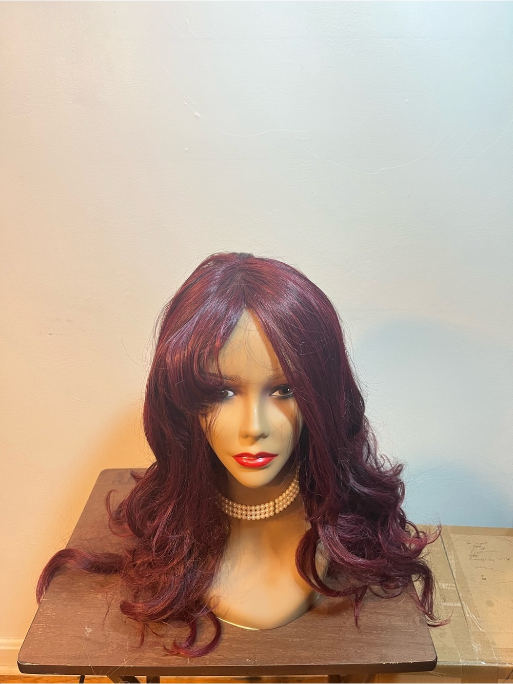 Elegant Burgundy Wig for Women